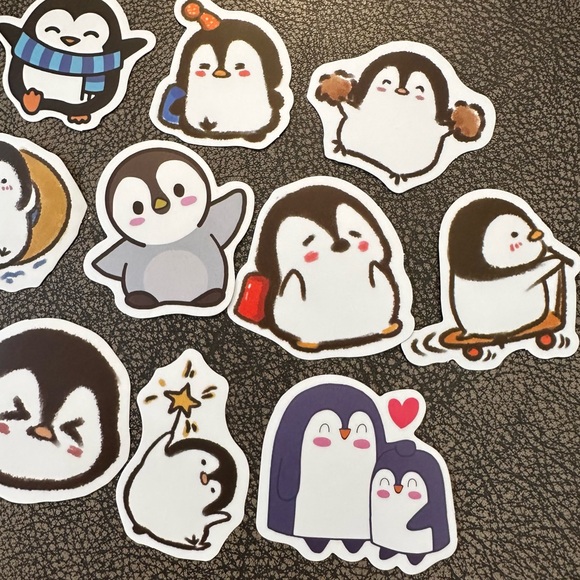 NEW Set of 14 penguin stickers - animal lovers - Arctic birds NWOT - Picture 4 of 4